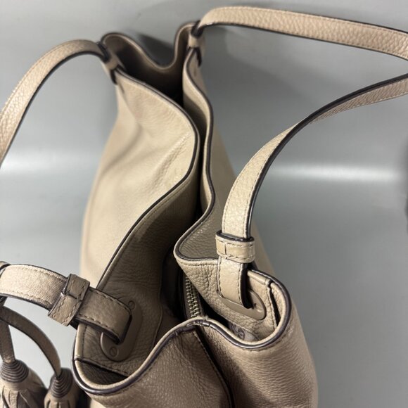 Tory Burch Taylor Triple-Compartment Tote in Chalk Gray - Picture 8 of 14